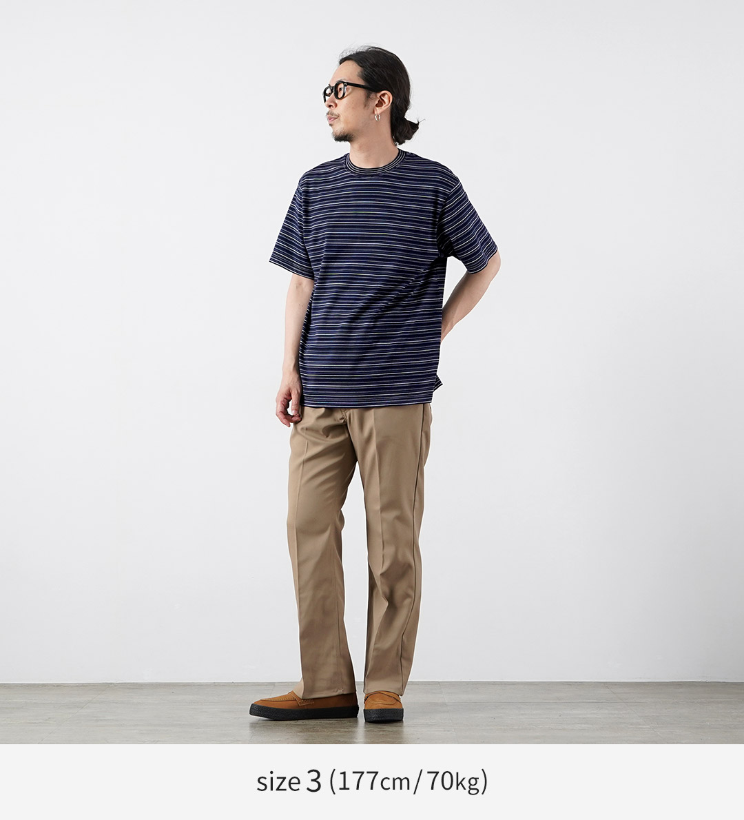 YONETOMI NEW BASIC（ヨネトミニューベーシック） ガーメントダイ ボーダー ショートスリーブTシャツ 日本製 / メンズ 半袖 ニット | Yonetomi NEW BASIC | 06