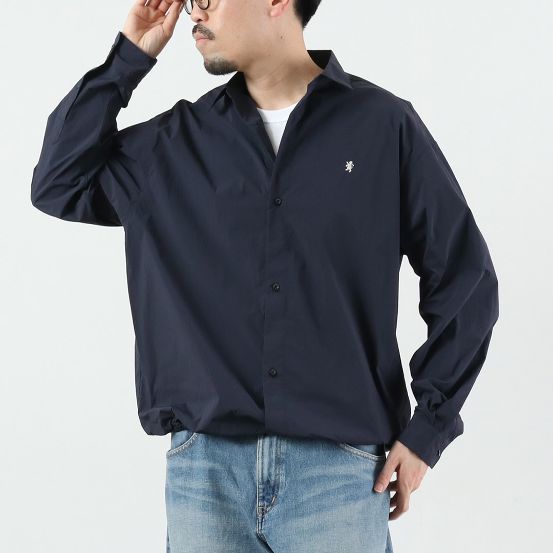 GYMPHLEX（ジムフレックス） ナイロンタスラン 長袖ギャザーシャツ / メンズ レギュラーカラー | GYMPHLEX | 02