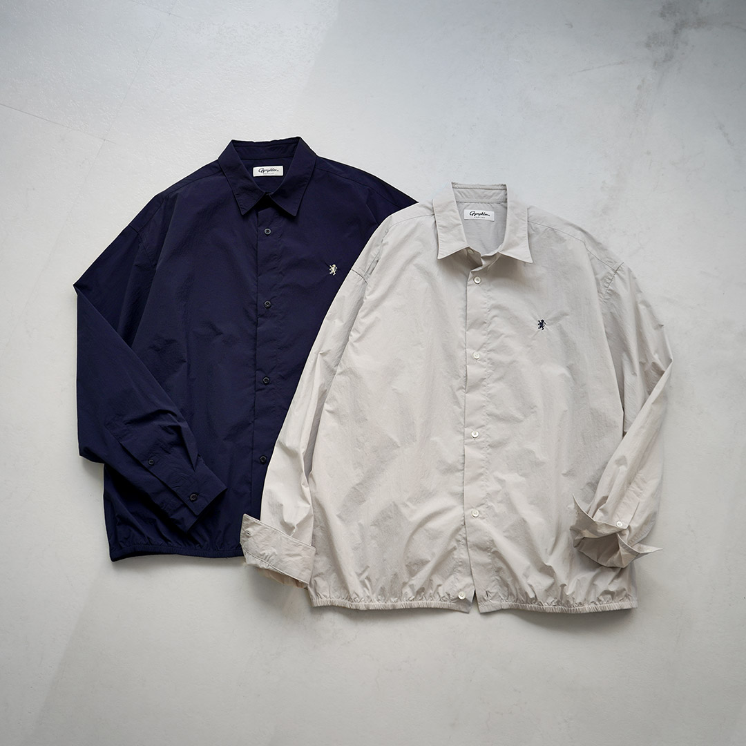 GYMPHLEX（ジムフレックス） ナイロンタスラン 長袖ギャザーシャツ / メンズ レギュラーカラー | GYMPHLEX | 04