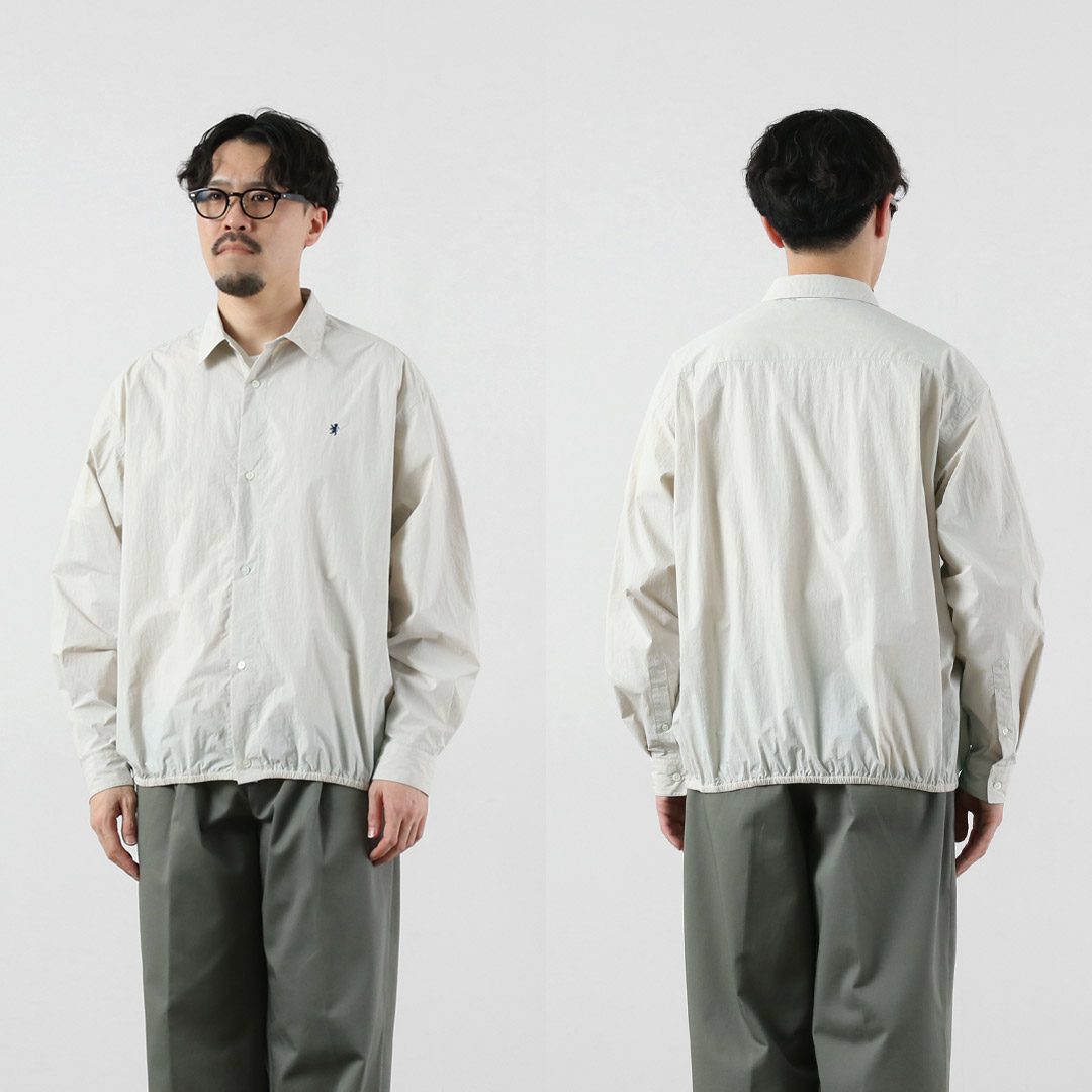 GYMPHLEX（ジムフレックス） ナイロンタスラン 長袖ギャザーシャツ / メンズ レギュラーカラー | GYMPHLEX | 13