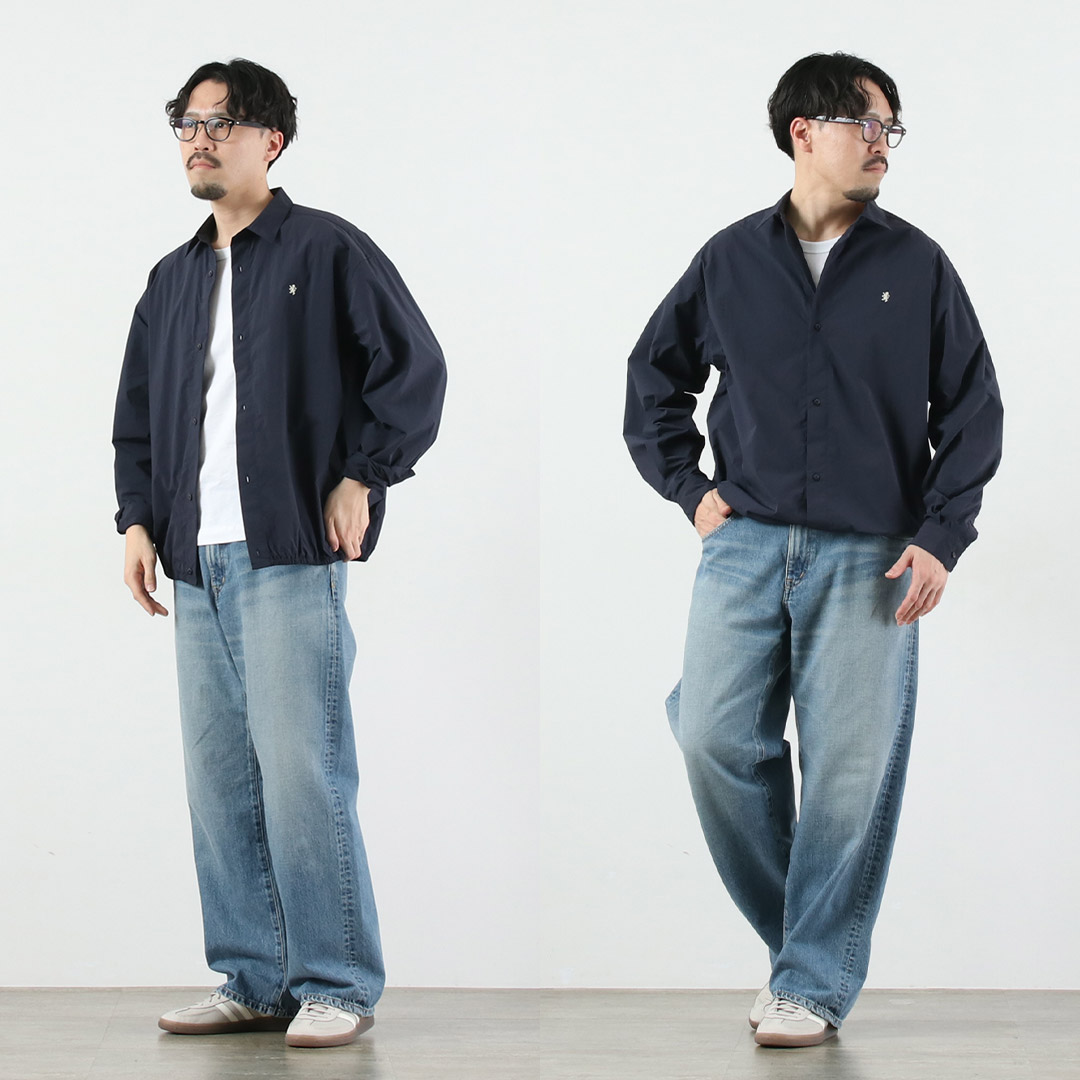 GYMPHLEX（ジムフレックス） ナイロンタスラン 長袖ギャザーシャツ / メンズ レギュラーカラー | GYMPHLEX | 06