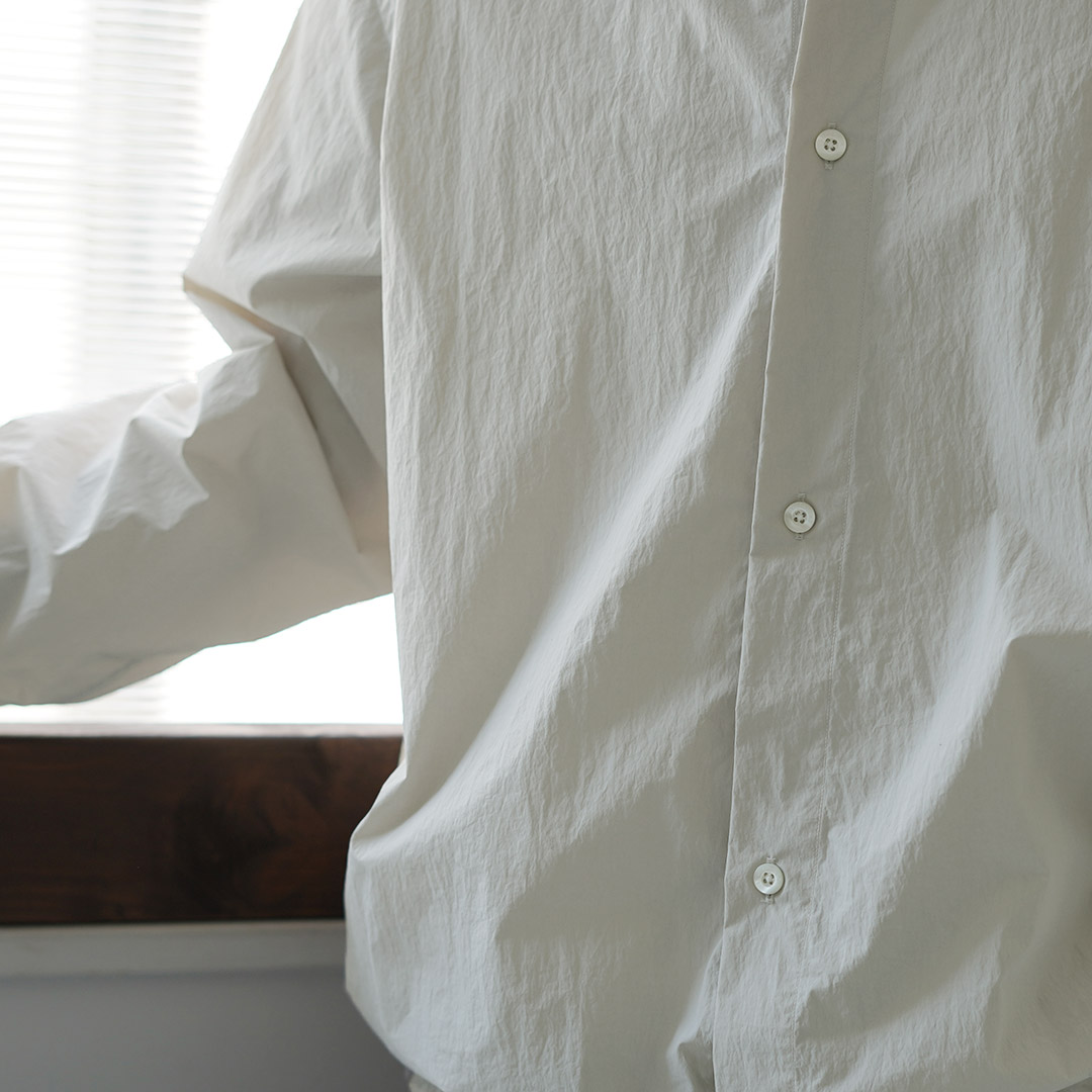 GYMPHLEX（ジムフレックス） ナイロンタスラン 長袖ギャザーシャツ / メンズ レギュラーカラー | GYMPHLEX | 08