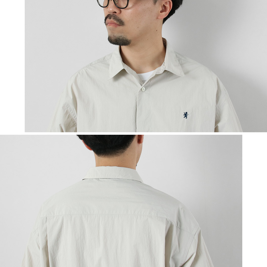 GYMPHLEX（ジムフレックス） ナイロンタスラン 長袖ギャザーシャツ / メンズ レギュラーカラー | GYMPHLEX | 09