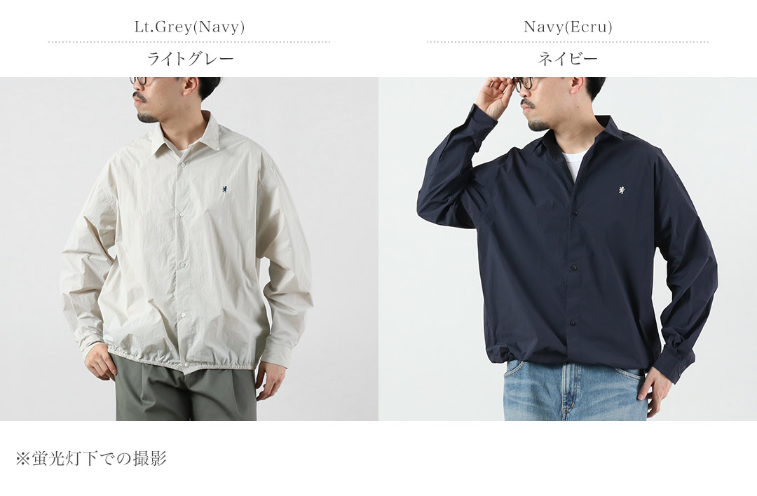 GYMPHLEX（ジムフレックス） ナイロンタスラン 長袖ギャザーシャツ / メンズ レギュラーカラー | GYMPHLEX | 03