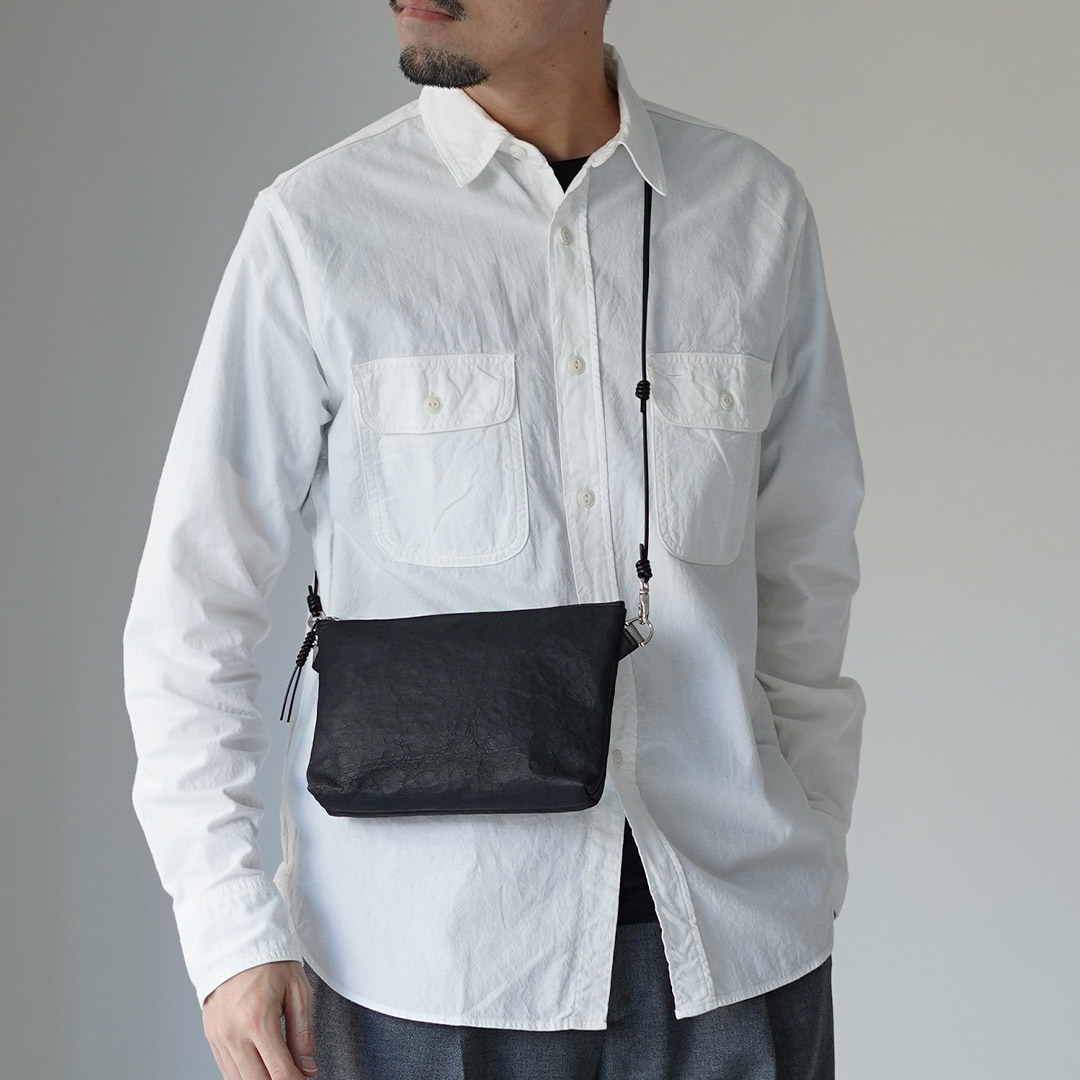 SENTI（センティ） ダイニーマレザー 2way サコッシュ / メンズ バッグ レザー 革 Dyneema Leather 2WAY SACOCHE | SENTI | 02