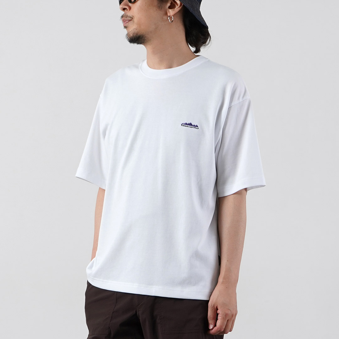 THOUSAND MILE（サウザンドマイル） T/C ショートスリーブ プリント ロゴTシャツ / メンズ 吸水速乾 抗菌防臭 | THOUSAND MILE | 01
