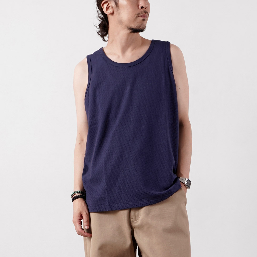 HEALTHKNIT（ヘルスニット） USコットン メッシュ タンクトップ / メンズ ノースリーブ | Healthknit | 01