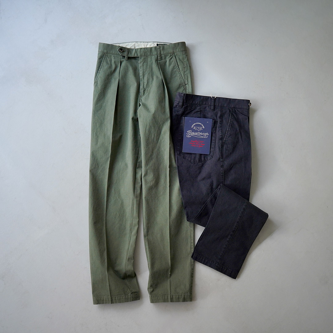 BARNSTORMER（バーンストーマー） 1プリーツ フレンチワーカーズ パンツ 日本製 / メンズ チノパン ドレスチノ トラウザー |  | 04