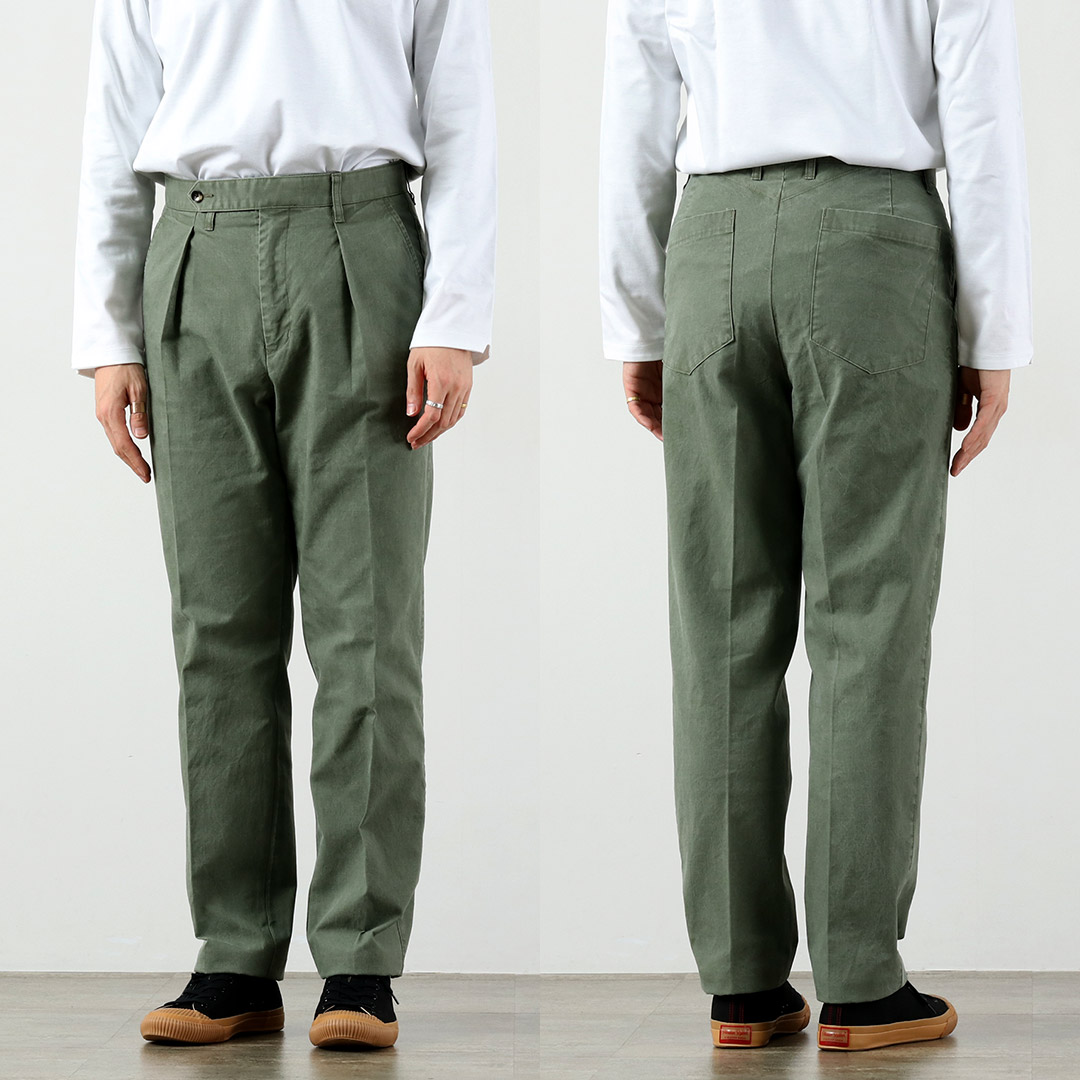 BARNSTORMER（バーンストーマー） 1プリーツ フレンチワーカーズ パンツ 日本製 / メンズ チノパン ドレスチノ トラウザー |  | 14