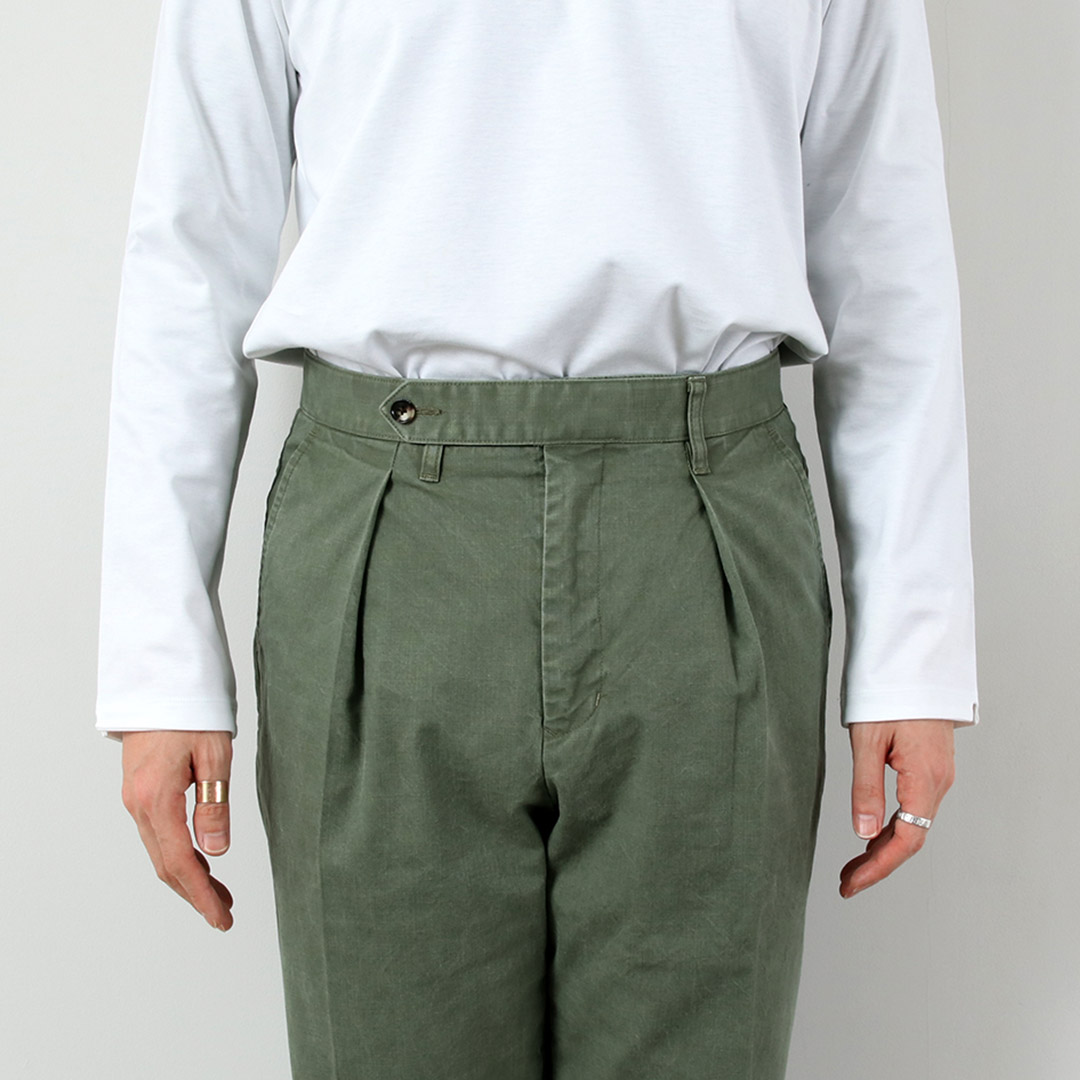 BARNSTORMER（バーンストーマー） 1プリーツ フレンチワーカーズ パンツ 日本製 / メンズ チノパン ドレスチノ トラウザー |  | 08