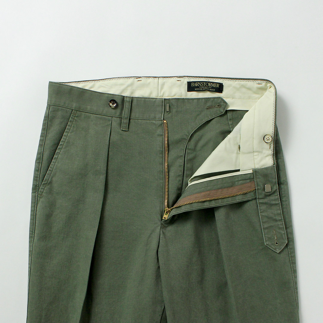 BARNSTORMER（バーンストーマー） 1プリーツ フレンチワーカーズ パンツ 日本製 / メンズ チノパン ドレスチノ トラウザー |  | 09