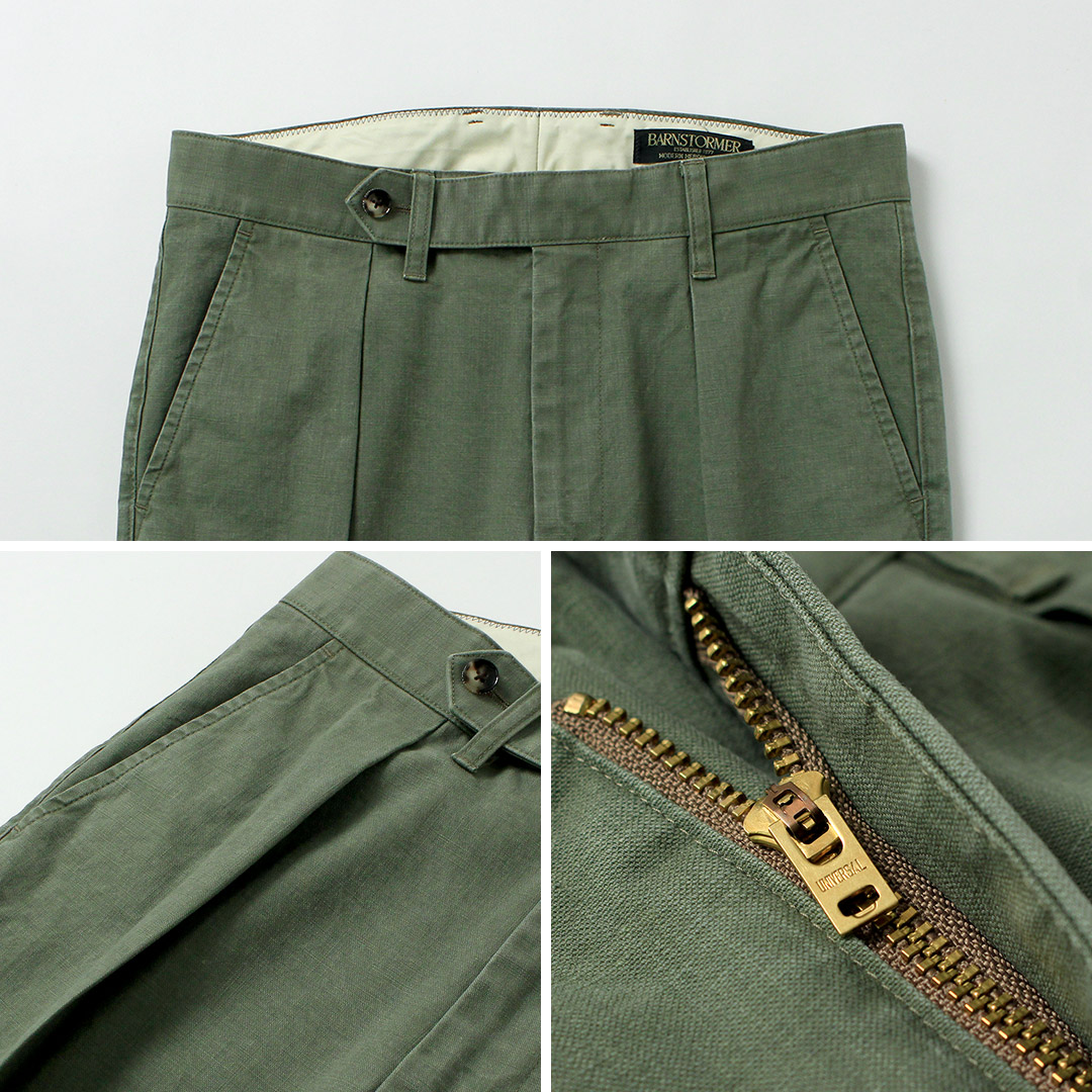 BARNSTORMER（バーンストーマー） 1プリーツ フレンチワーカーズ パンツ 日本製 / メンズ チノパン ドレスチノ トラウザー |  | 15