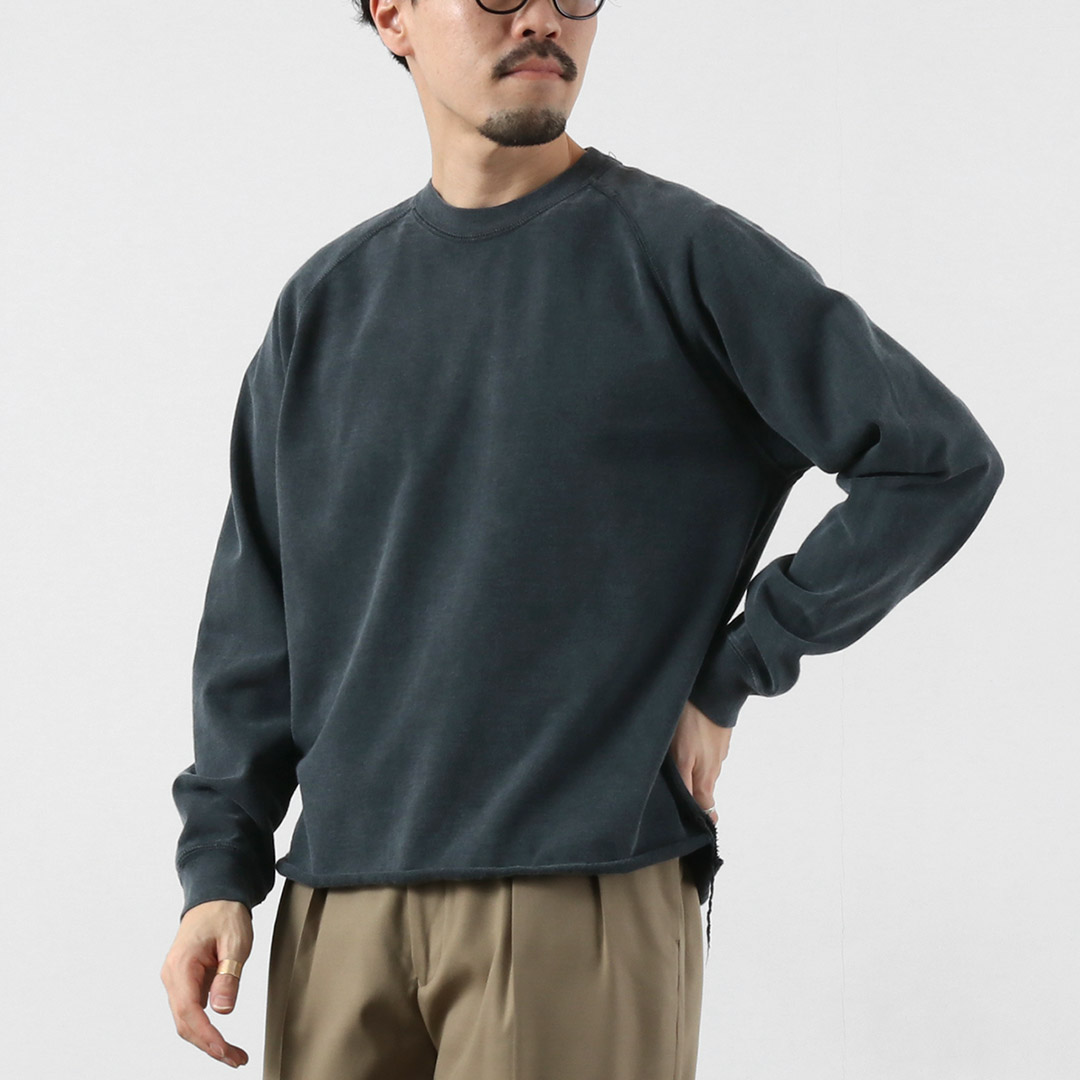 REMI RELIEF（レミレリーフ） SP加工スーピマ裏毛ラグランクルー スウェット 日本製 / メンズ | REMI RELIEF | 04