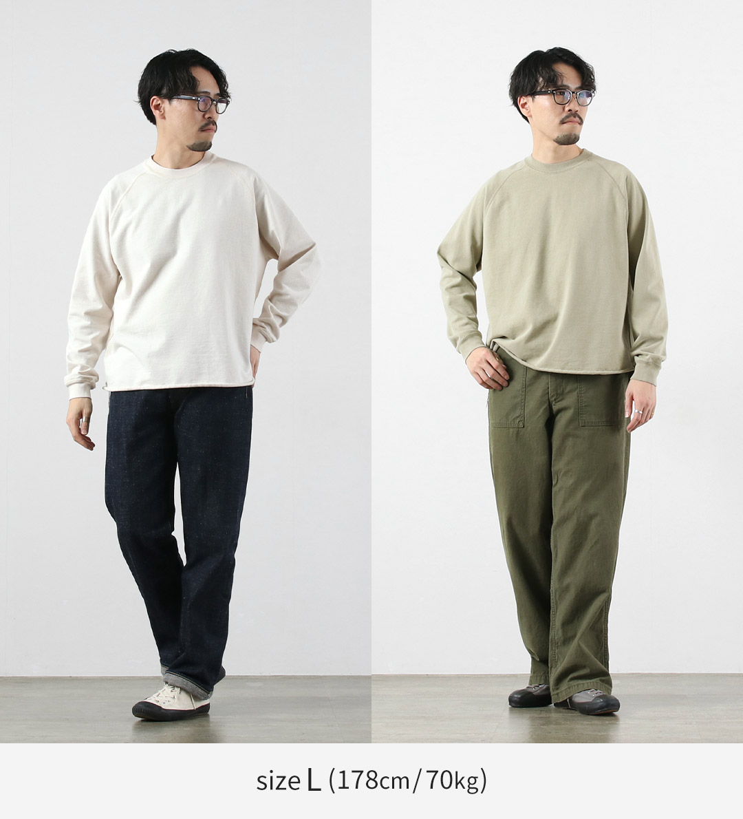 REMI RELIEF（レミレリーフ） SP加工スーピマ裏毛ラグランクルー スウェット 日本製 / メンズ | REMI RELIEF | 07