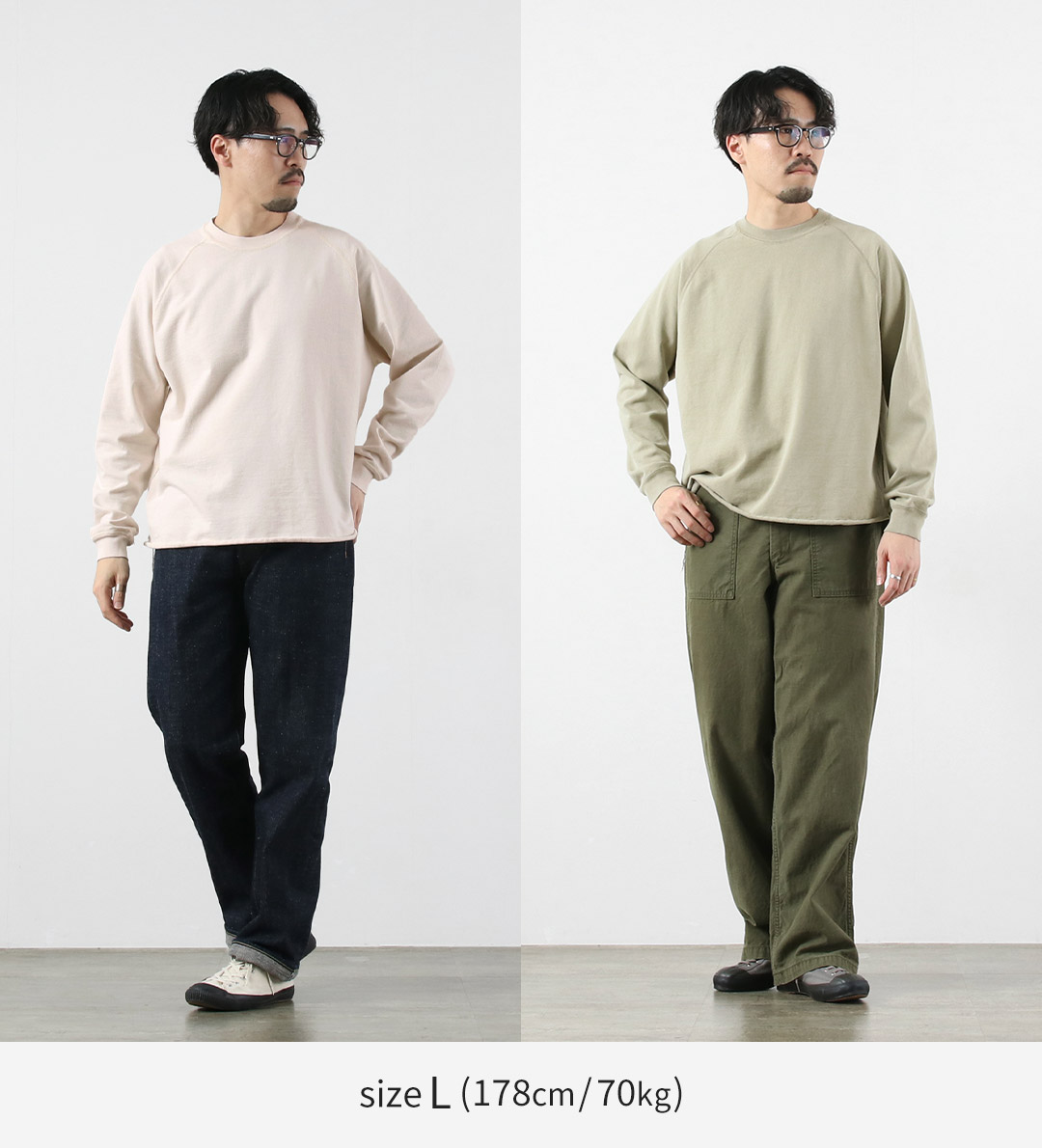 REMI RELIEF（レミ レリーフ） SP加工スーピマ裏毛ラグランクルー