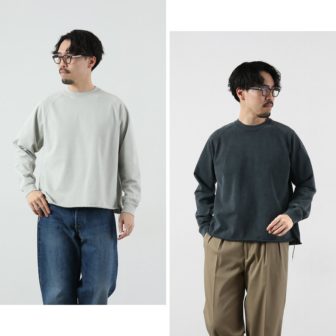 REMI RELIEF（レミレリーフ） SP加工スーピマ裏毛ラグランクルー スウェット 日本製 / メンズ | REMI RELIEF | 08