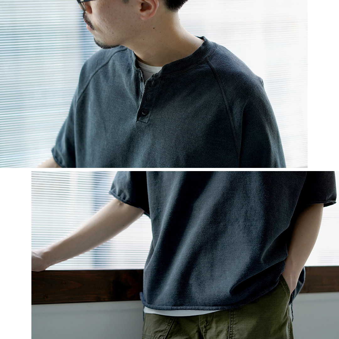 REMI RELIEF（レミレリーフ） スーピマ裏毛ヘンリーネックS/Sクルー 日本製 / メンズ 半袖 スペシャル加工 |  | 10