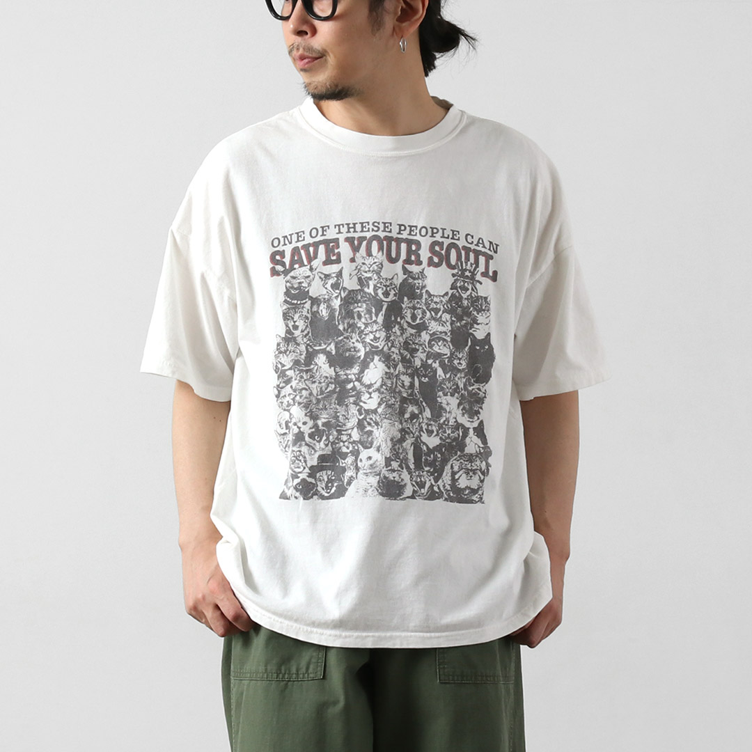 REMI RELIEF（レミレリーフ） HARD SP加工20/-天竺BIGサイズTシャツ(SAVE YOUR SOUL) 日本製 / 半袖 メンズ | REMI RELIEF | 01