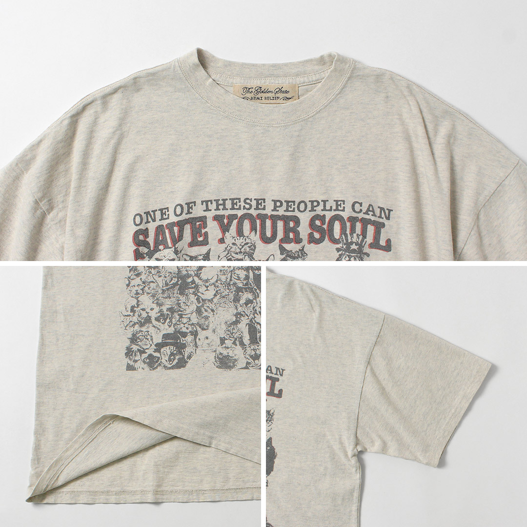REMI RELIEF（レミレリーフ） HARD SP加工20/-天竺BIGサイズTシャツ(SAVE YOUR SOUL) 日本製 / 半袖 メンズ | REMI RELIEF | 15