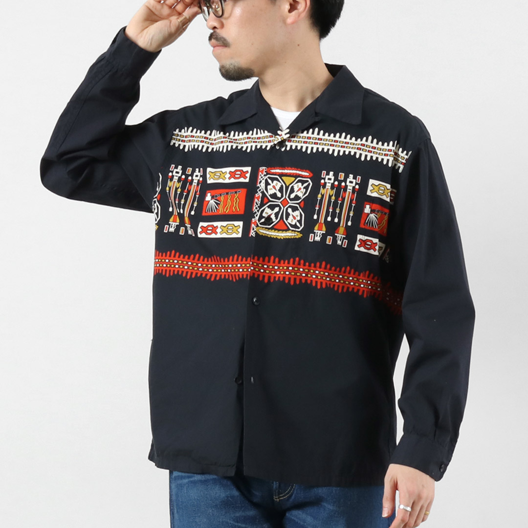 TOWNCRAFT（タウンクラフト） プリント ロングスリーブ ループカラーシャツ / メンズ 長袖 | TOWNCRAFT | 02