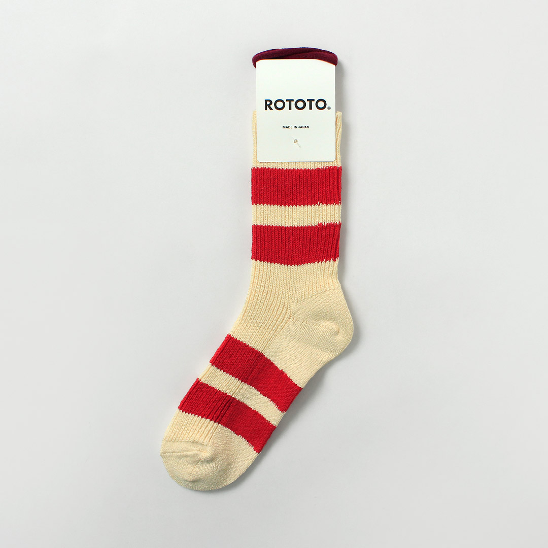 ROTOTO（ロトト） リサイクルコットン ストライプソックス 靴下 日本製 / メンズ レディース | ROTOTO | 01
