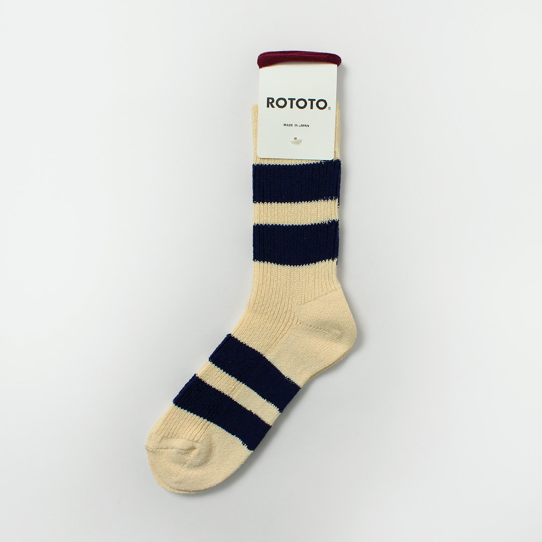 ROTOTO（ロトト） リサイクルコットン ストライプソックス 靴下 日本製 / メンズ レディース | ROTOTO | 02