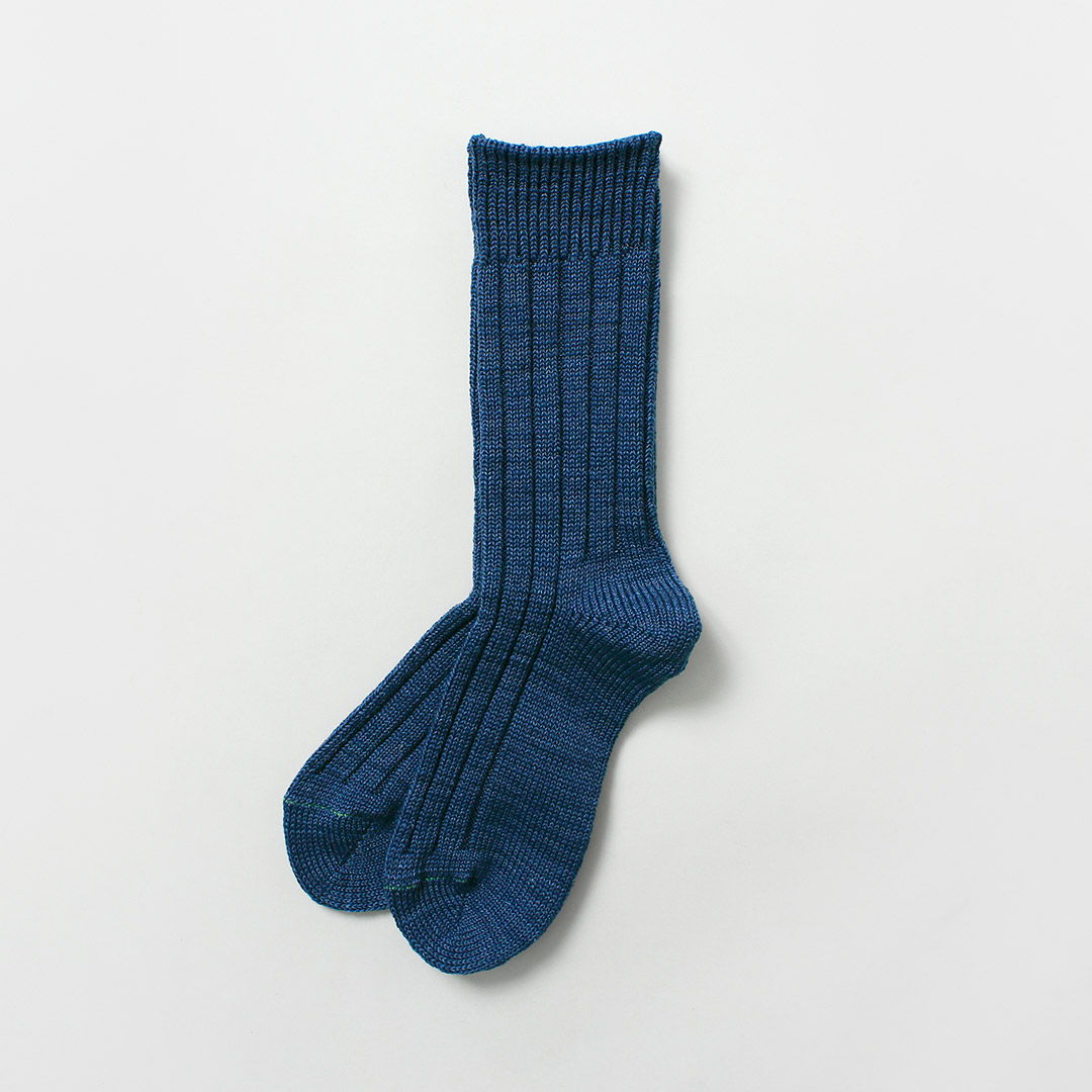ROTOTO（ロトト） オーガニックコットン インディゴ トーン ソックス 日本製 / メンズ レディース ユニセックス 靴下 | ROTOTO | 01