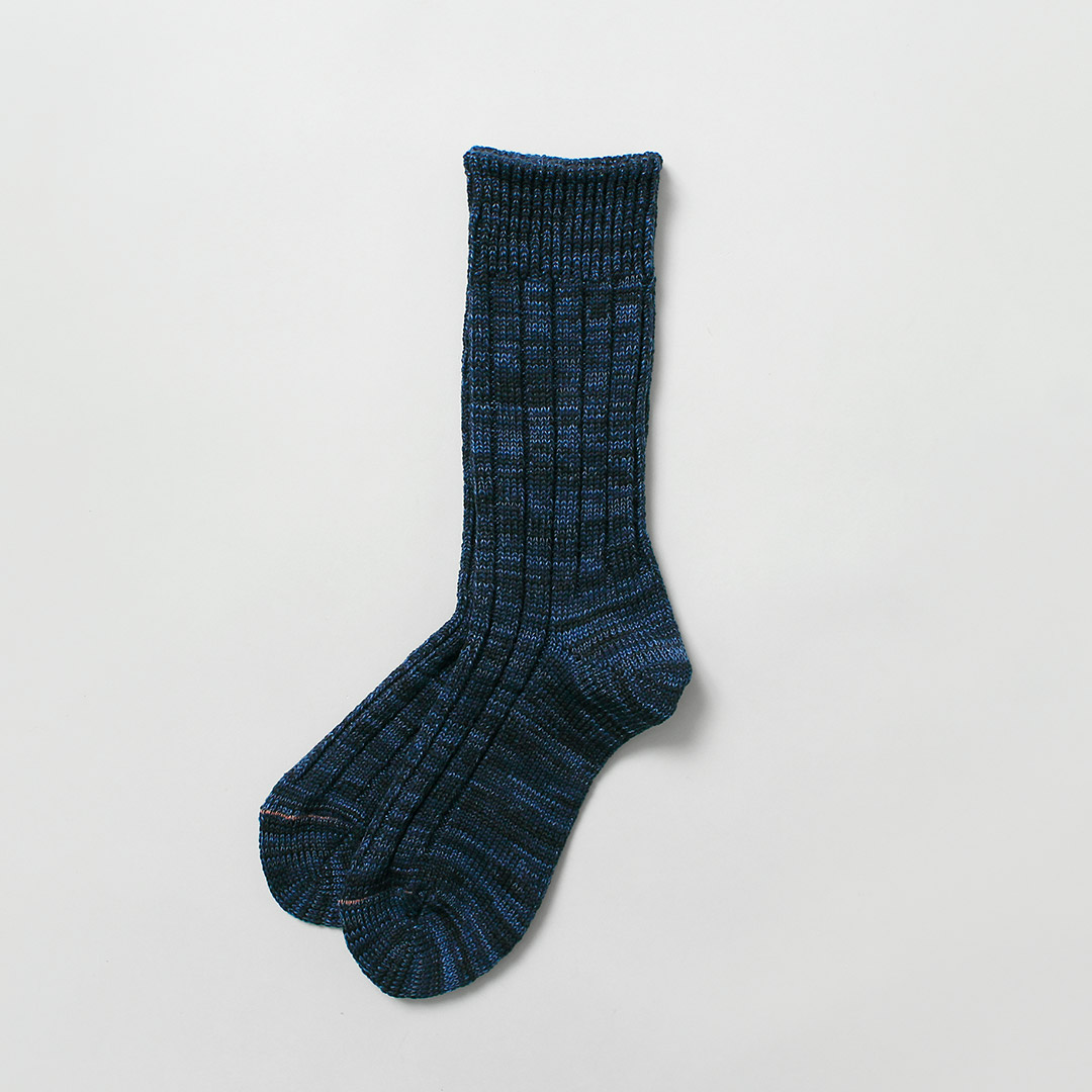 ROTOTO（ロトト） オーガニックコットン インディゴ トーン ソックス 日本製 / メンズ レディース ユニセックス 靴下 | ROTOTO | 02