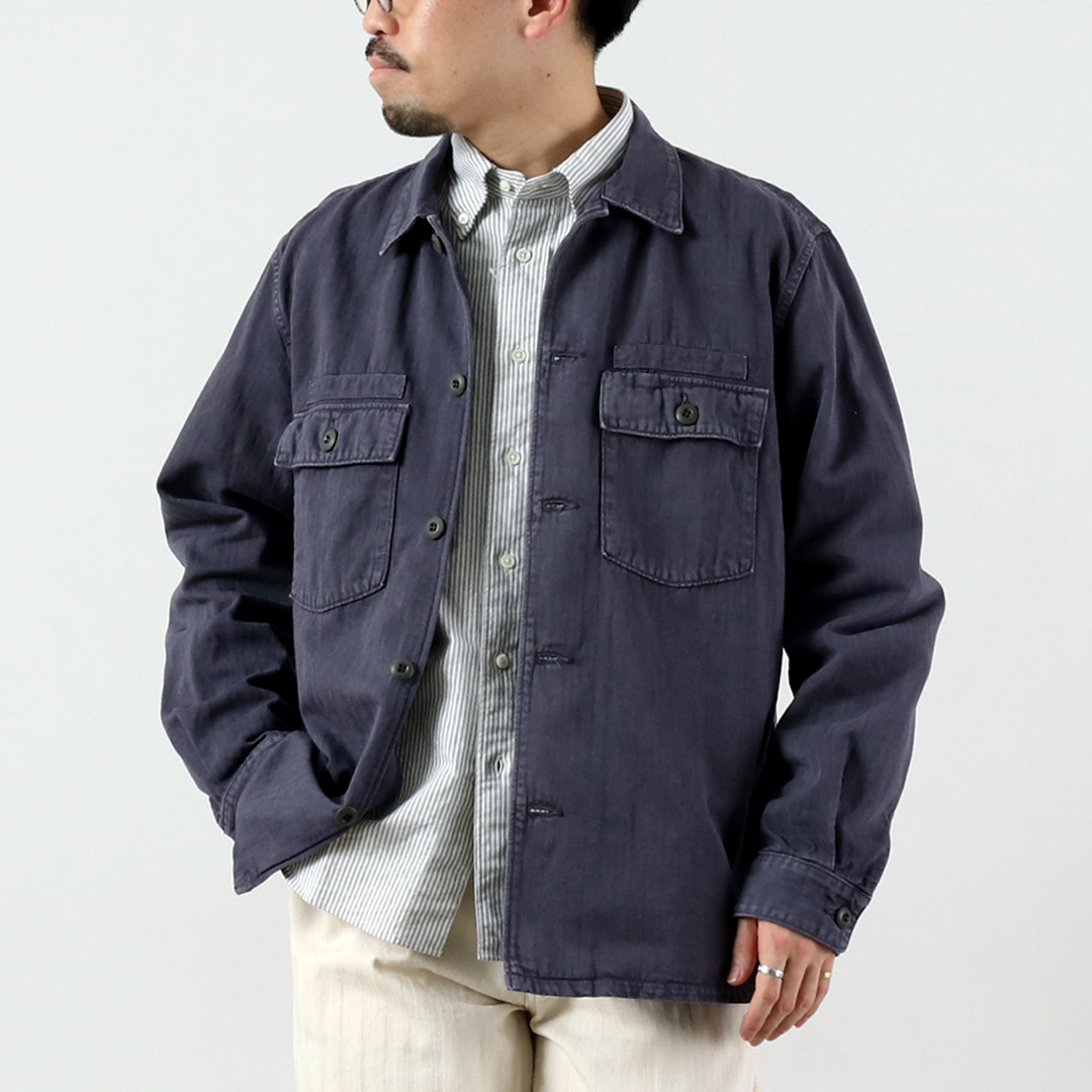 FOB FACTORY（FOBファクトリー） F2461 HBT ファティーグジャケット 日本製 / メンズ ミリタリー ヘリンボーンツイル | FOB FACTORY | 01