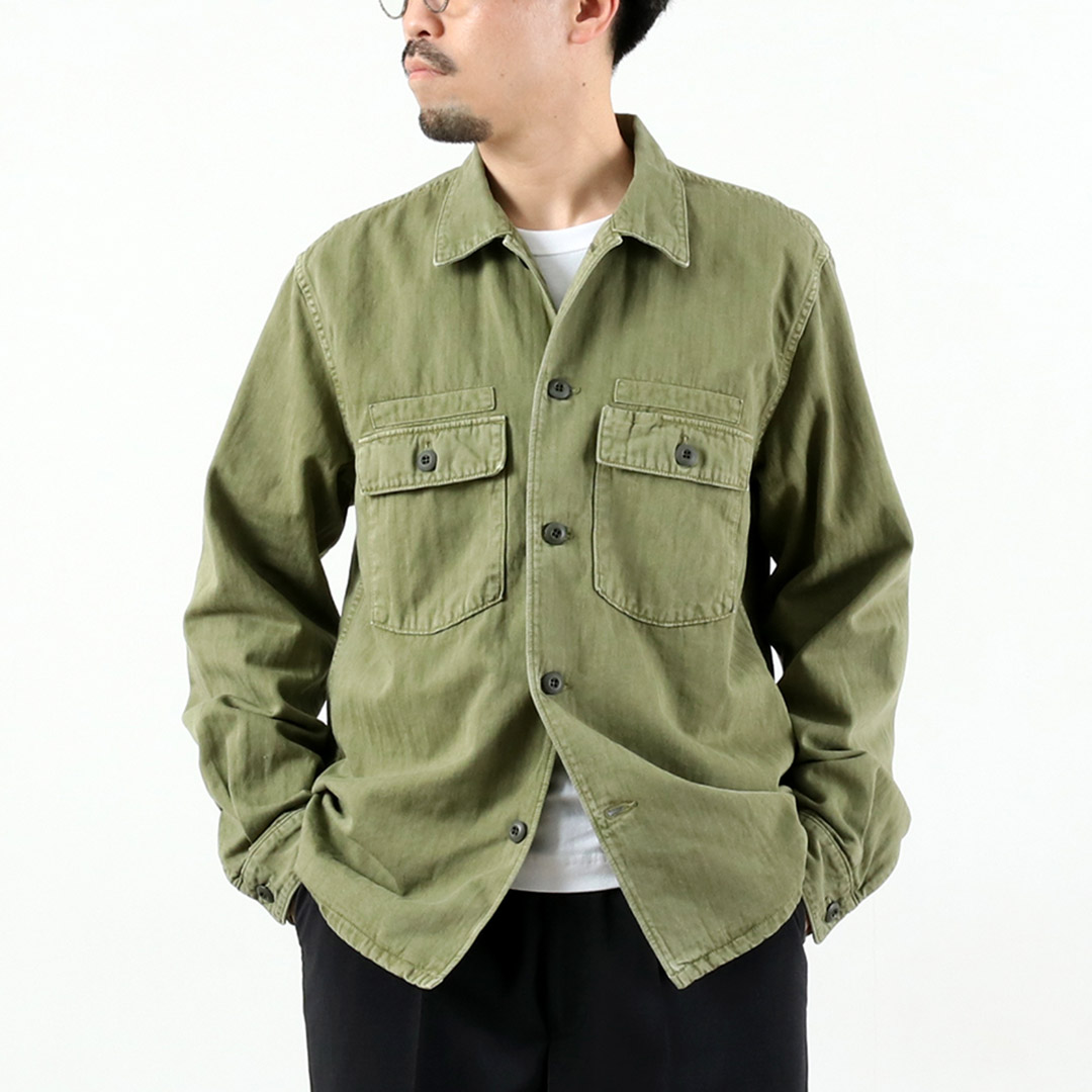 FOB FACTORY（FOBファクトリー） F2461 HBT ファティーグジャケット 日本製 / メンズ ミリタリー ヘリンボーンツイル | FOB FACTORY | 03