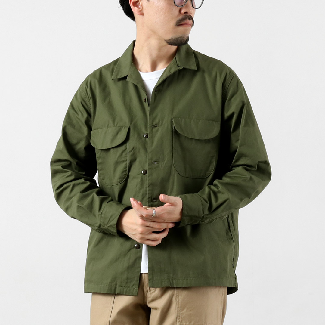 FOB FACTORY（FOBファクトリー） F3515 バットダイ ポプリン オープンカラーシャツ 日本製 / メンズ | FOB FACTORY | 02