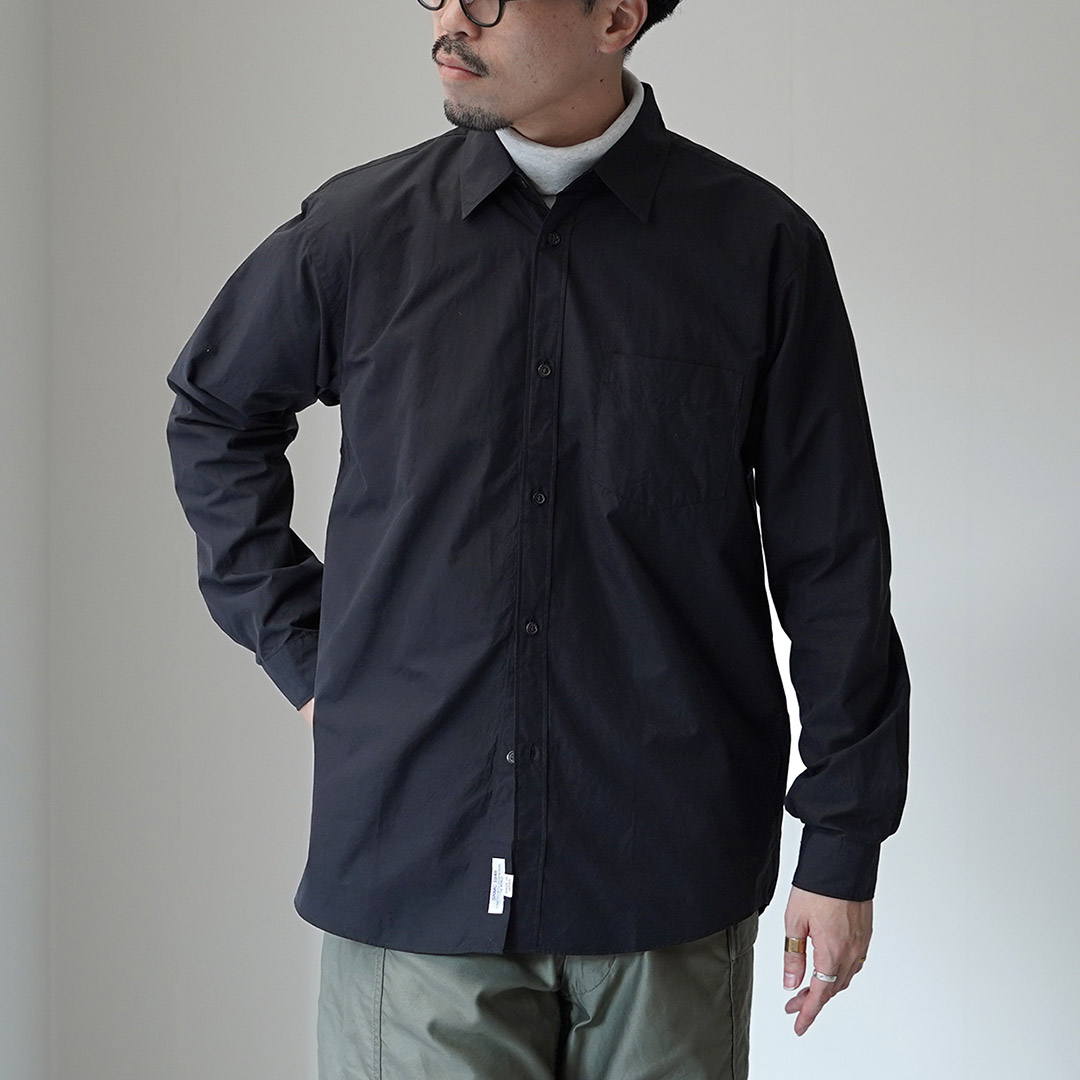 SHUTTLE NOTES（シャトルノーツ） 高密度ポプリン レギュラーカラーシャツ / メンズ シャツ 長袖 コットン 日本製 | shuttle notes | 02