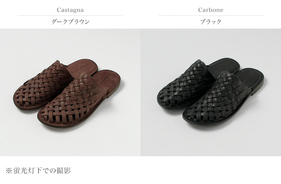 L'ANGOLO DEL CUOIO（ランゴロデルクオイオ） ウーブン レザースライドサンダル イタリア製 / メンズ | L' ANGOLO DEL CUOIO | 03