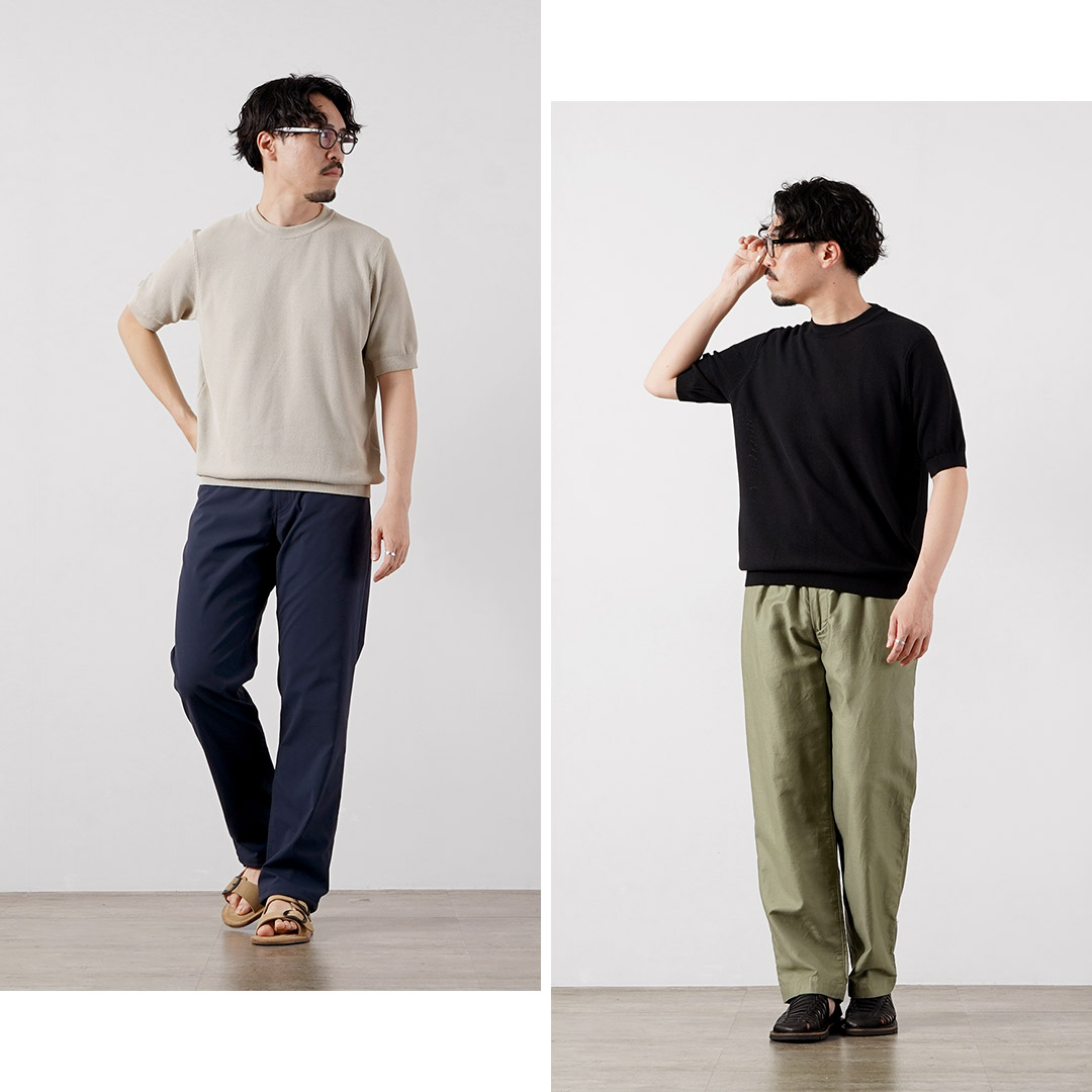 RINASCENTE（リナシェンテ） ハイブリッド ウォッシャブル 鹿の子クルーネック ニットTシャツ 日本製 / メンズ 半袖 サマーニット | Rinascente | 09