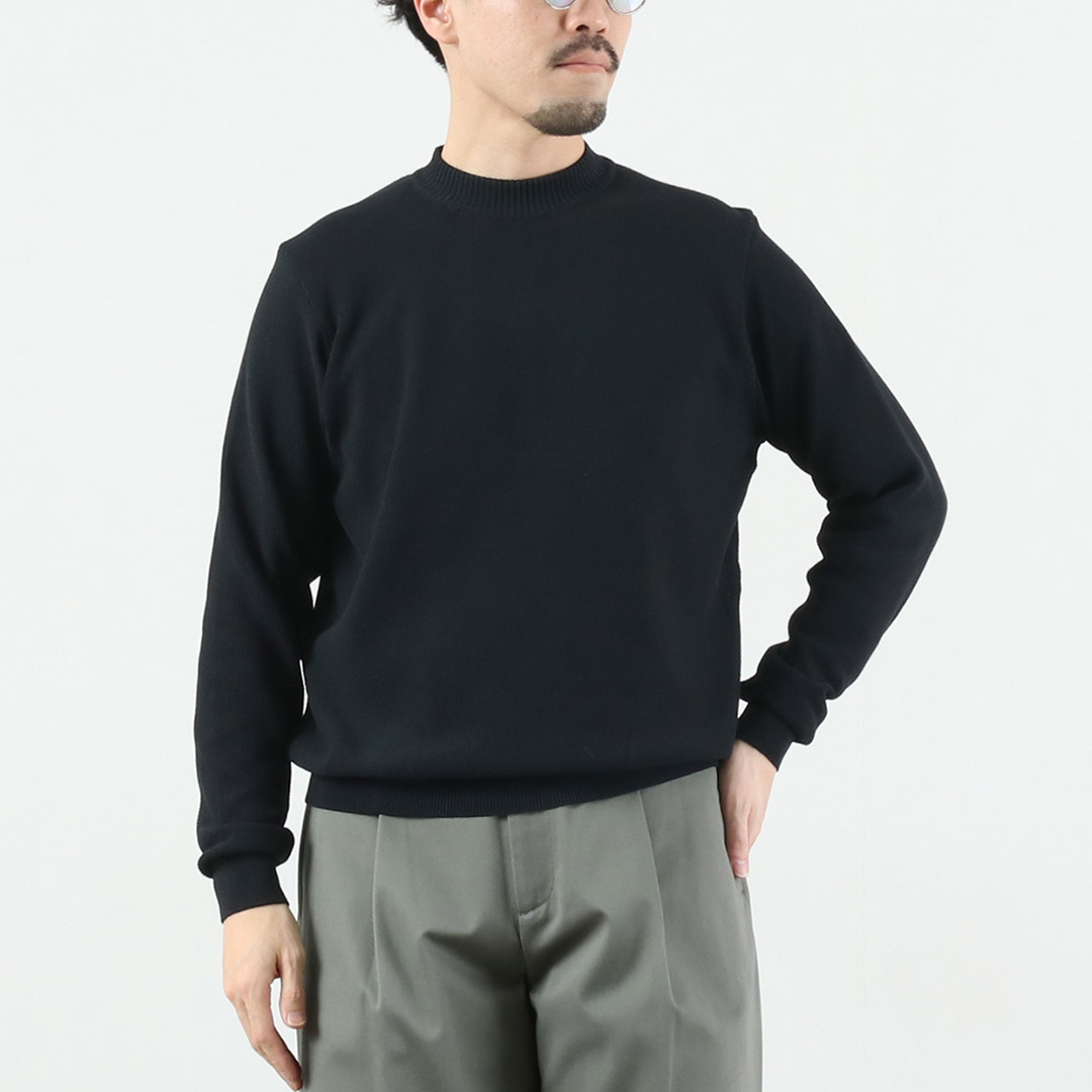 RINASCENTE（リナシェンテ） ハイブリッド ウォッシャブル 鹿の子沼ネック 長袖 ニットTシャツ 日本製 / メンズ コットン ポリエステル | Rinascente | 04