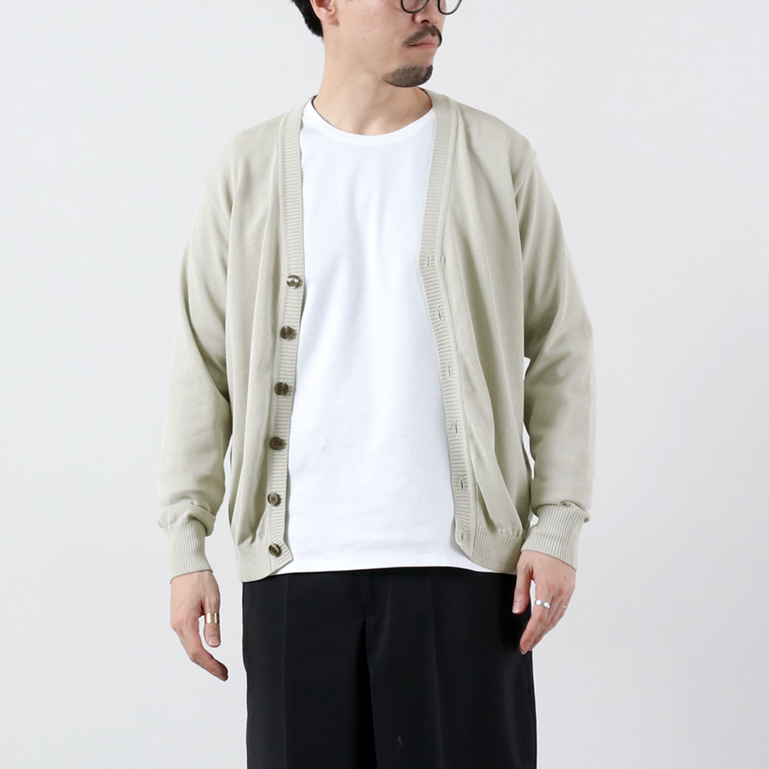 RINASCENTE（リナシェンテ） ハイブリッド ウォッシャブル ニットカーディガン 日本製 / メンズ サマーニット Vネック UVカット 夏 | Rinascente | 01