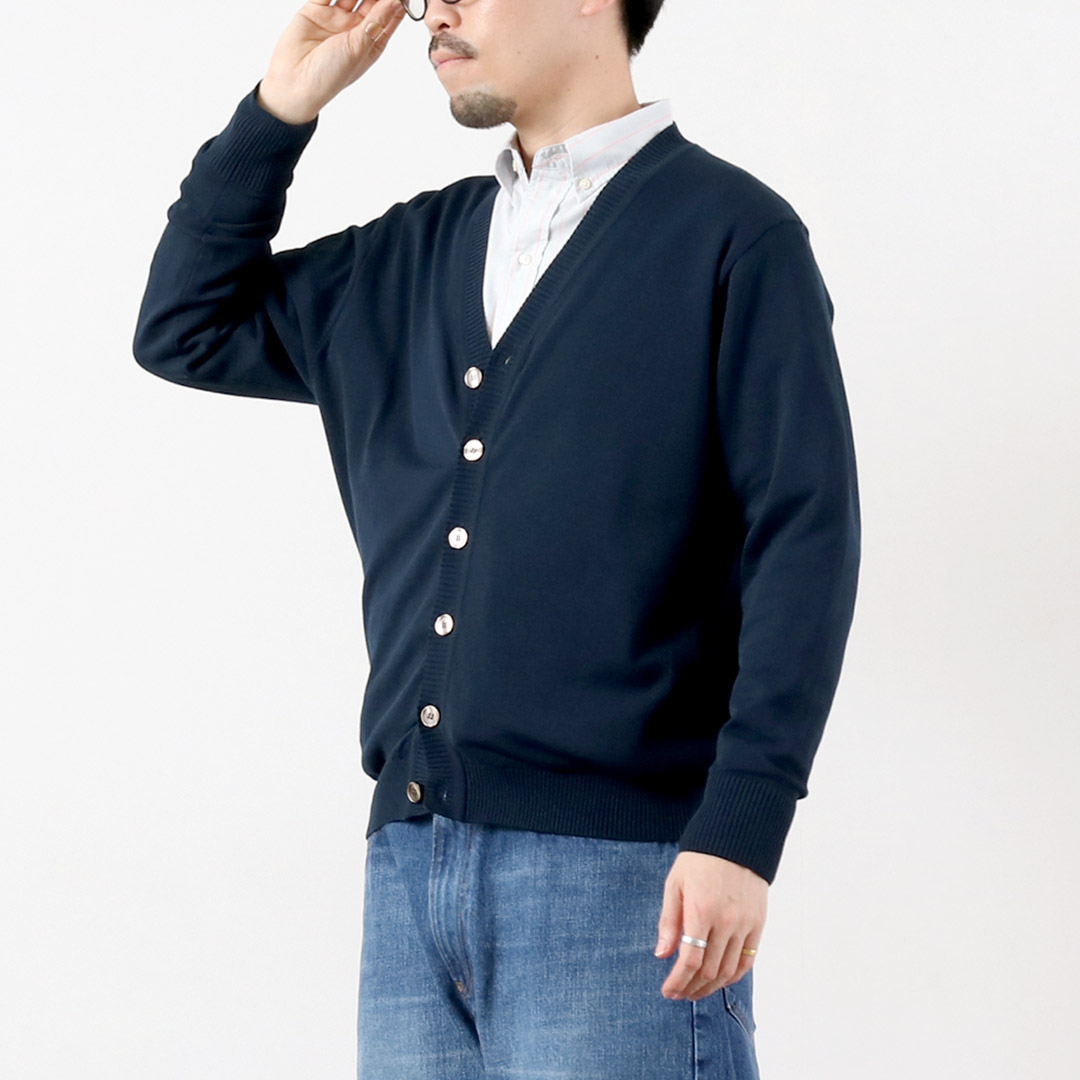 RINASCENTE（リナシェンテ） ハイブリッド ウォッシャブル ニットカーディガン 日本製 / メンズ サマーニット Vネック UVカット 夏 | Rinascente | 03
