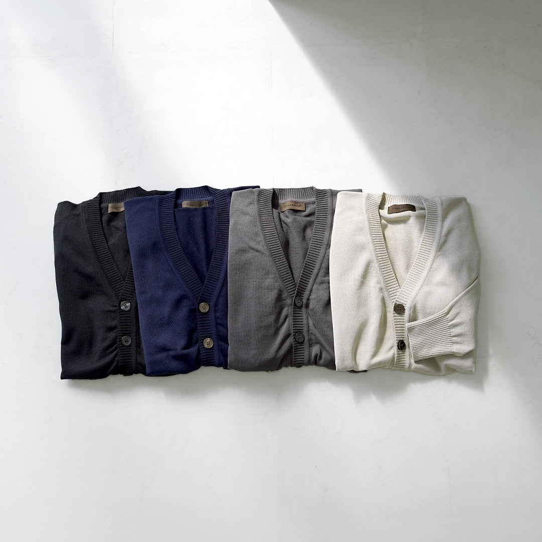 RINASCENTE（リナシェンテ） ハイブリッド ウォッシャブル ニットカーディガン 日本製 / メンズ サマーニット Vネック UVカット 夏 | Rinascente | 17