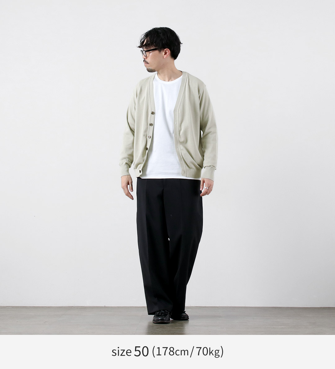 RINASCENTE（リナシェンテ） ハイブリッド ウォッシャブル ニットカーディガン 日本製 / メンズ サマーニット Vネック UVカット 夏 | Rinascente | 07