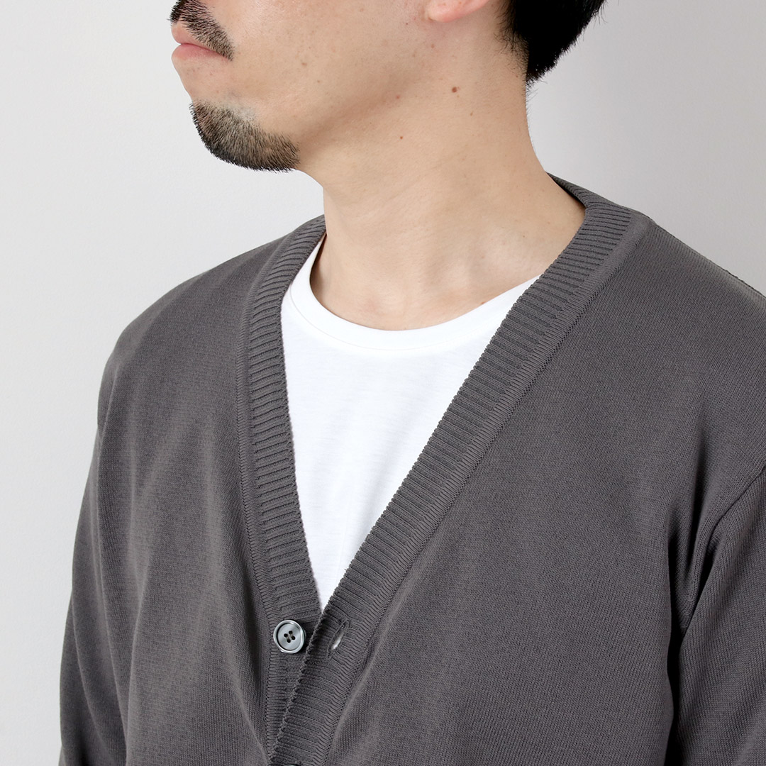 RINASCENTE（リナシェンテ） ハイブリッド ウォッシャブル ニットカーディガン 日本製 / メンズ サマーニット Vネック UVカット 夏 | Rinascente | 12
