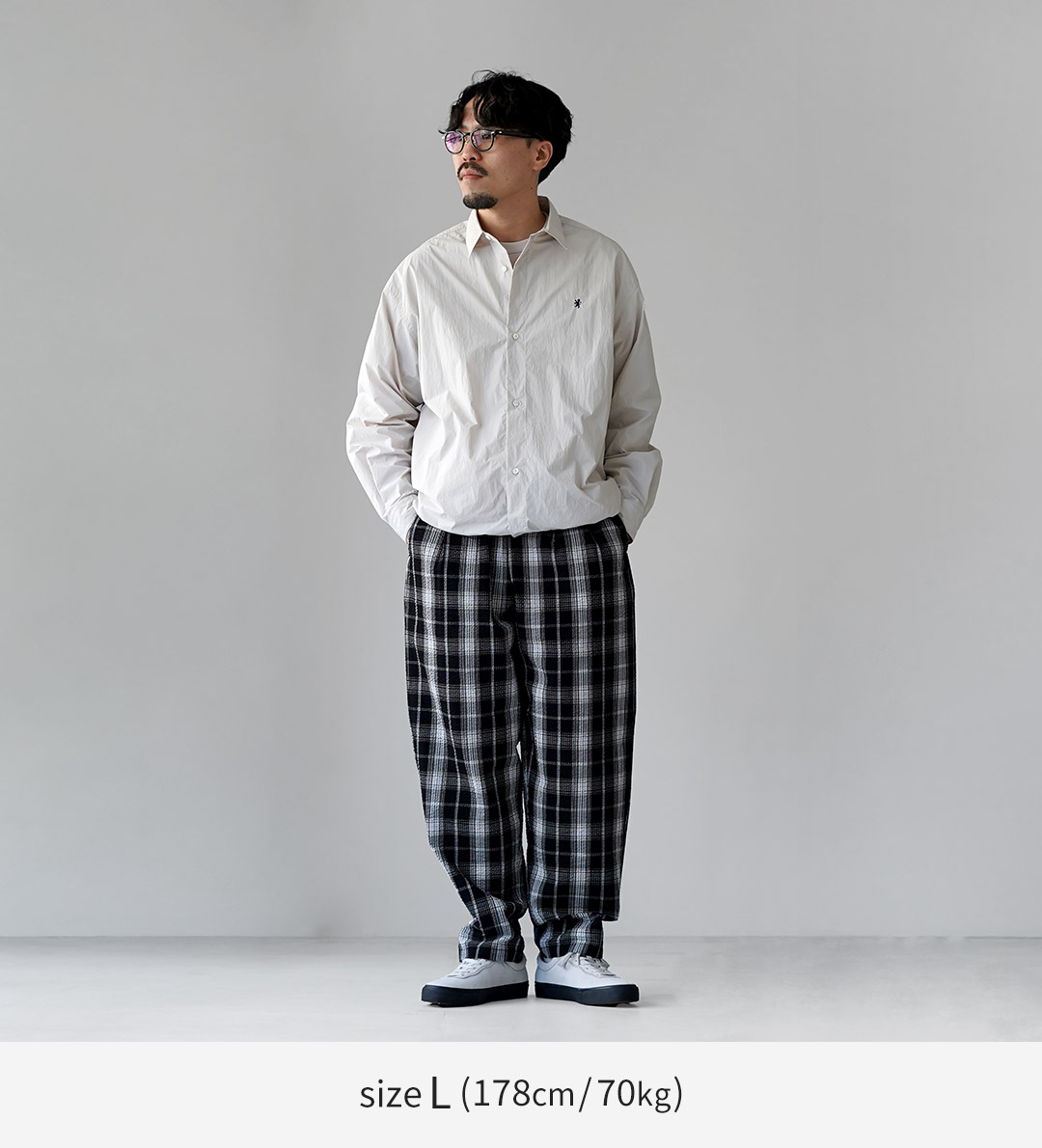 BURLAP OUTFITTER（バーラップアウトフィッター） シアサッカー チェック トラックパンツ / メンズ イージーパンツ |  | 05