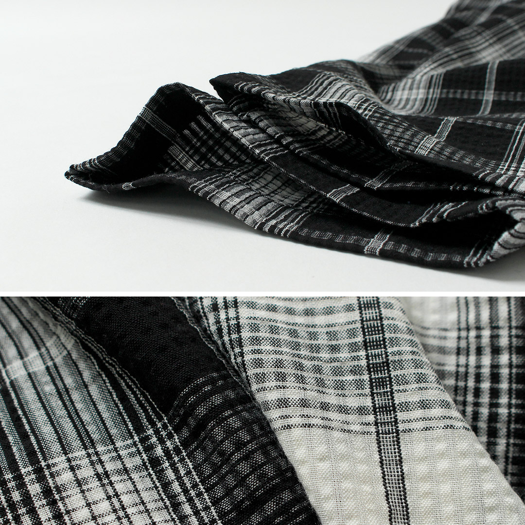 BURLAP OUTFITTER（バーラップアウトフィッター） シアサッカー チェック トラックパンツ / メンズ イージーパンツ |  | 08