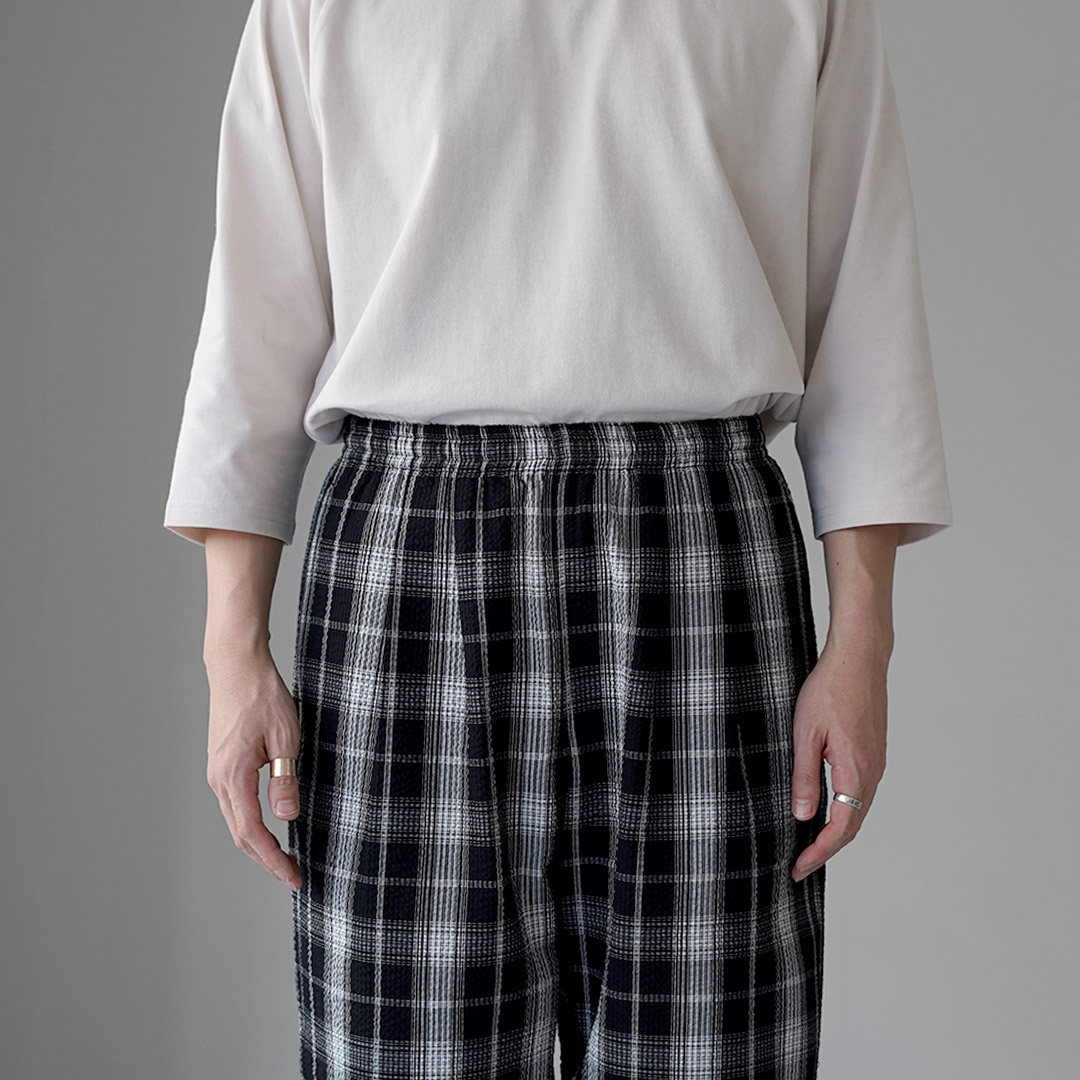 BURLAP OUTFITTER（バーラップアウトフィッター） シアサッカー チェック トラックパンツ / メンズ イージーパンツ |  | 10