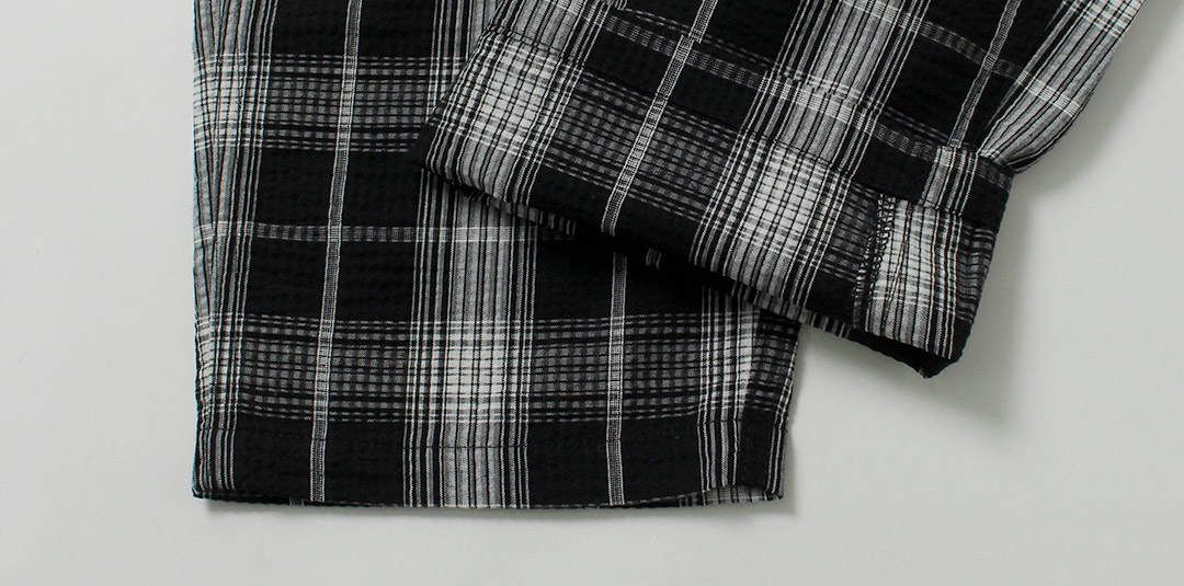 BURLAP OUTFITTER（バーラップアウトフィッター） シアサッカー チェック トラックパンツ / メンズ イージーパンツ |  | 16