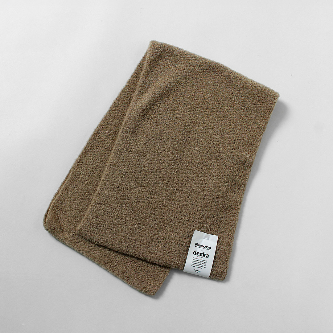 DECKA QUALITY SOCKS（デカ） 別注 アルパカ ニットスカーフ / メンズ マフラー 差し込みマフラー SHOWATABE | decka Quality socks | 01