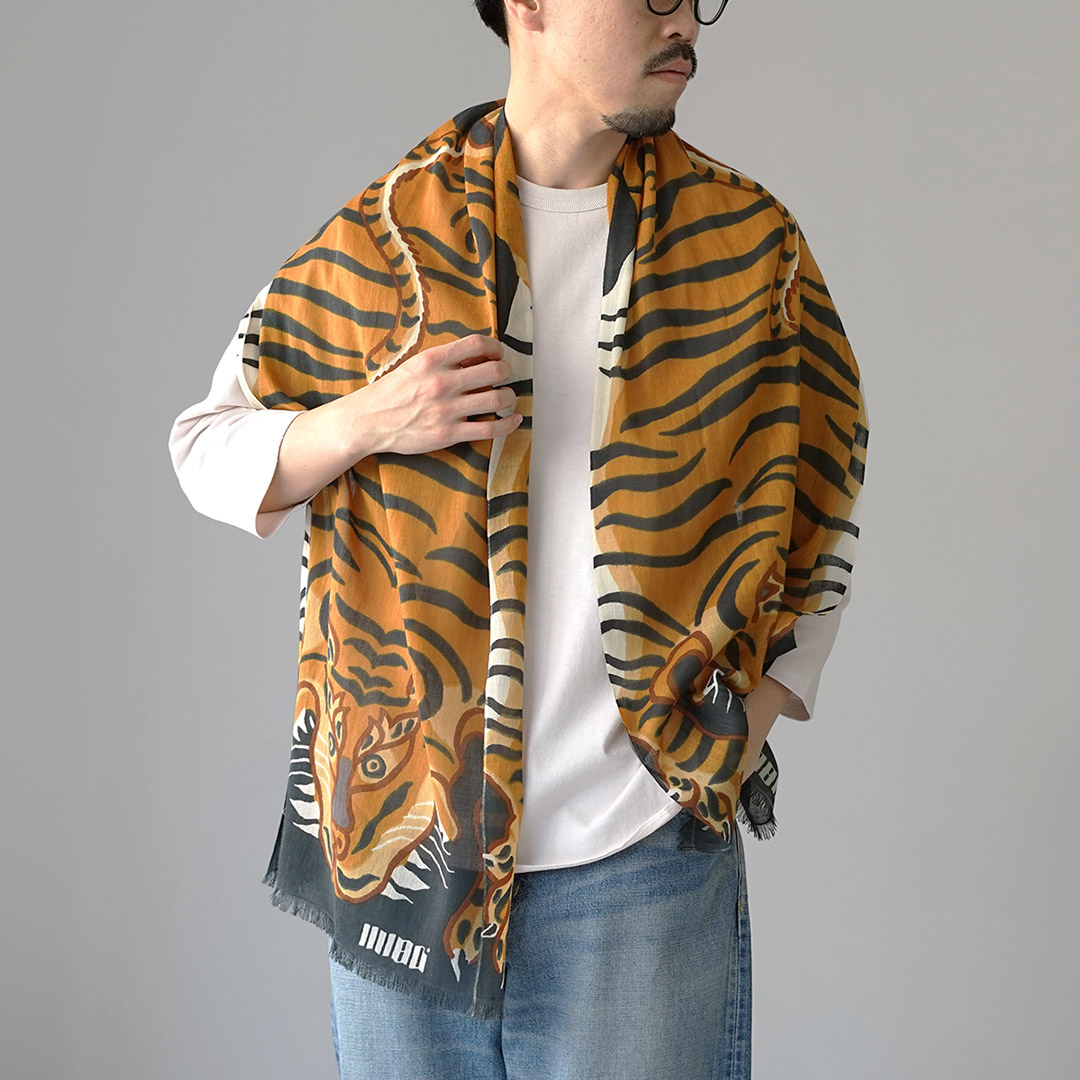 ILL ONE EIGHTY（イルワンエイティー） プリントストール タイガー / メンズ スカーフ | ILL ONE EIGHTY | 01