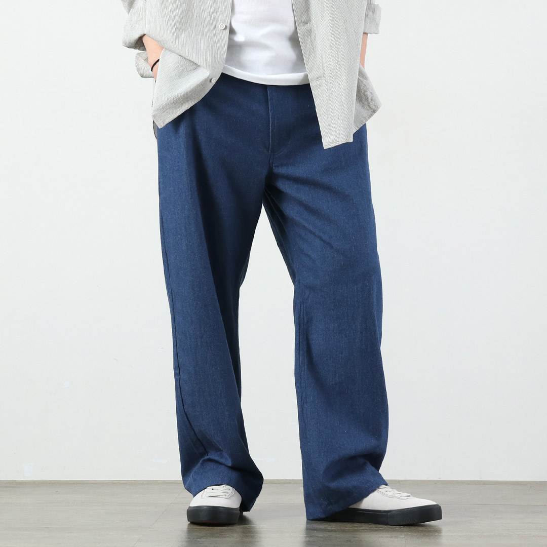BASISBROEK（バージスブルック） アルビオン 8ozデニム セミワイドイージーパンツ 日本製 / メンズ ライトオンス ウエストゴム |  | 01