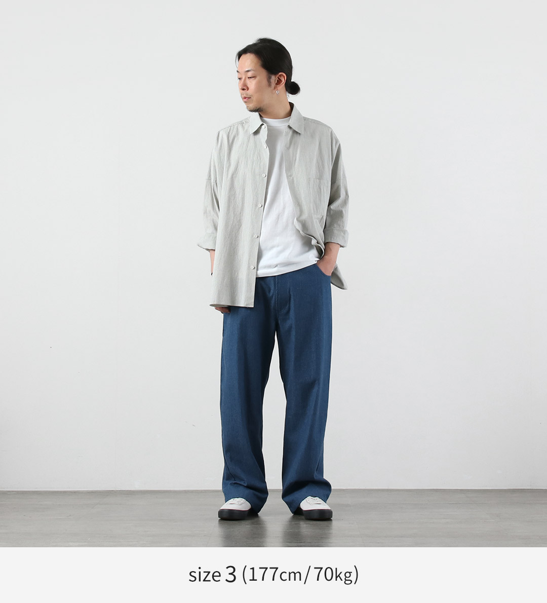 BASISBROEK（バージスブルック） アルビオン 8ozデニム セミワイドイージーパンツ 日本製 / メンズ ライトオンス ウエストゴム |  | 06