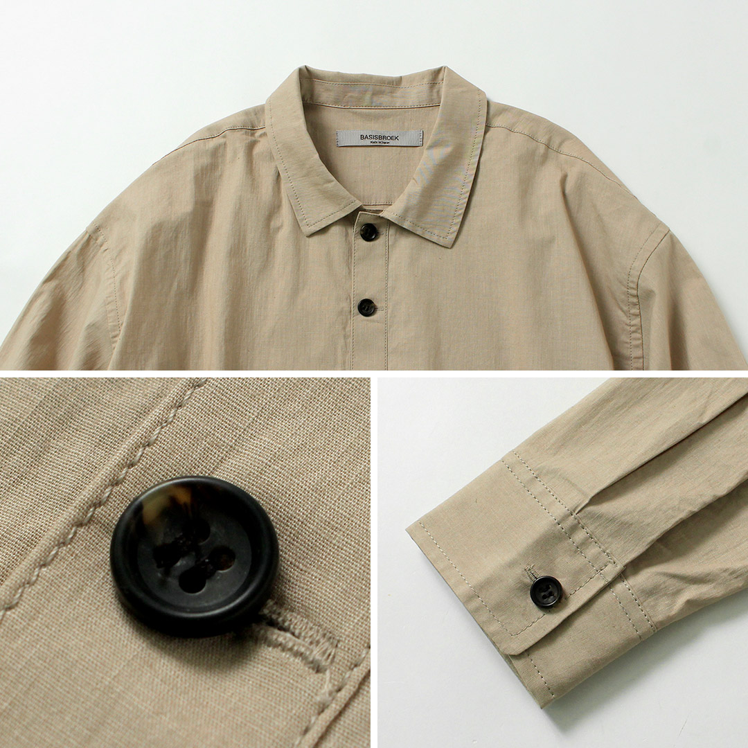 BASISBROEK（バージスブルック） オルガン コットンリネン シャツ