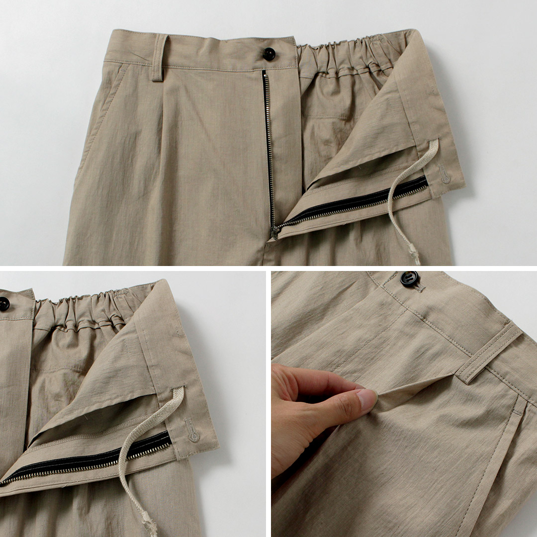 BASISBROEK（バージスブルック） ウィスケン コットンリネン タックパンツ 日本製 / メンズ イージーパンツ | BASISBROEK | 15